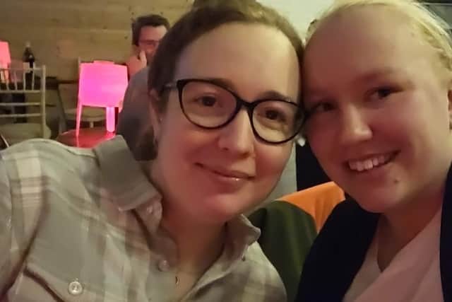 Abi, left, has Juvenile Myclonic epilepsy.