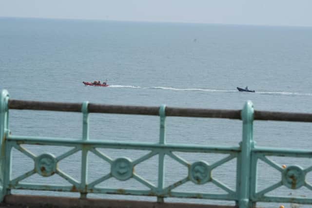Lifeboats were spotted at Brighton seafront on Monday afternoon, August 1