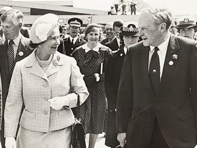 Her Majesty at the South of England Show in Ardingly in 1984