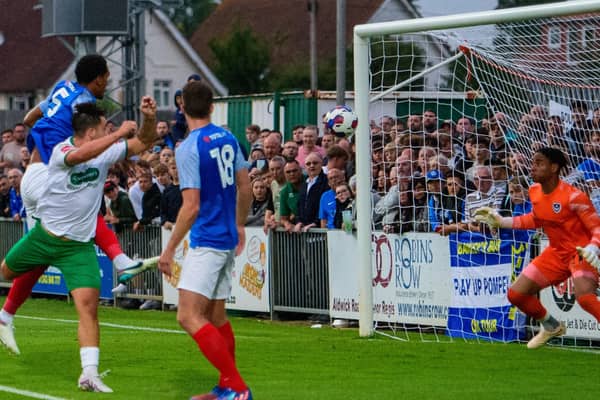 Pompey are put under pressure in the second half by Bognor | Picture: Tommy McMillan