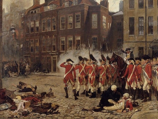 The Gordon Riots by John Seymour Lucas, depicting London in June 1780