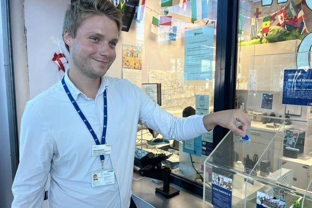 Hastings Station manager Harry Stevens casts his vote
