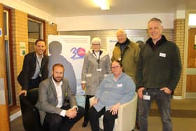 Horsham District Council officers and councillors with members of Turning Tides at Roffey Place