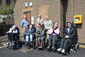 An event was held this week to officially open the new Changing Places Toilet at Crown Yard in Arundel. Attendees at the ceremony included Arundel Mayor Tony Hunt and Arun District Council chairman, Alison Cooper. They were joined by members of The Point, a day centre for severely disabled adults in Chichester, who ‘gave the new facilities the thumbs-up’.