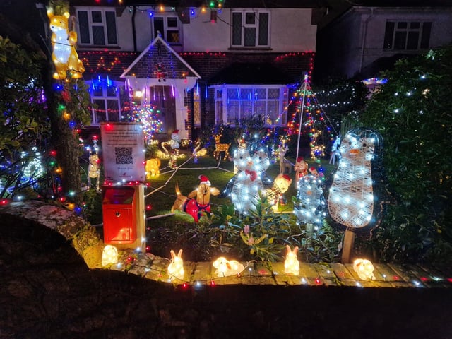 John Wollaston Landscapes and Property Maintenance's animal-themed Christmas lights display has returned for the fourth year running to raise money for Wadars Animal Rescue Charity