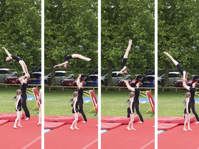 Triangle Acro Gymnastics Squad at Burgess Hill Summer Fayre
