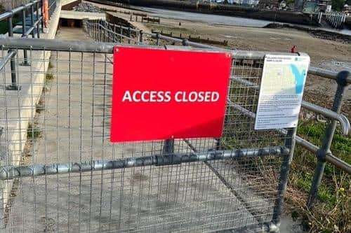 The Environment Agency said it has decided to close the public access ramp at Soldiers Point in Shoreham due to the surface of the concrete ‘becoming dangerously slippery under certain conditions’ and the necessary maintenance regime ‘not being sustainable’.
