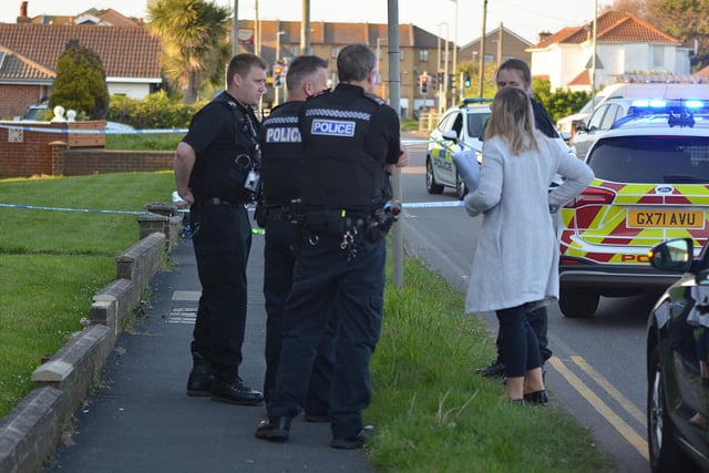 Police at the scene. Picture by Sussex News and Pictures