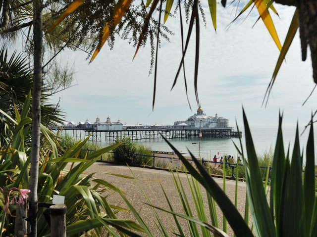 Eastbourne seafront pictured on July 30 2024 during a mini heatwave.