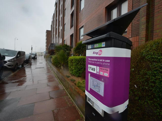 A parking meter in Bexhill that no longer accepts coins. Marina.