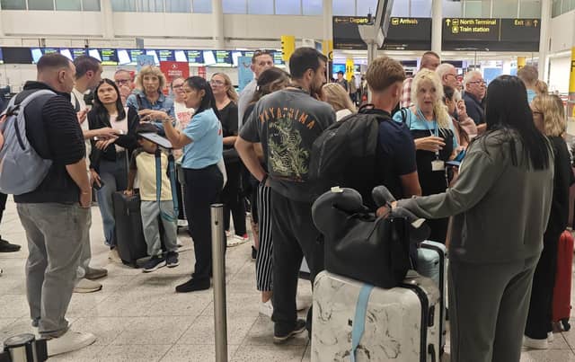 Passengers have described being left stranded, without luggage and facing hours-long delays after a technical issue with the UK's air traffic control system caused widespread disruption at Gatwick.