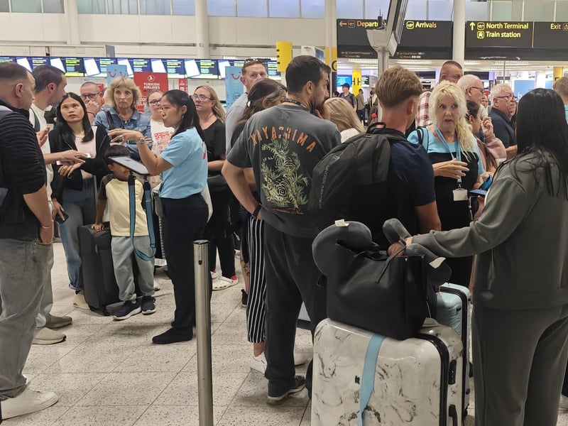 Passengers have described being left stranded, without luggage and facing hours-long delays after a technical issue with the UK's air traffic control system caused widespread disruption at Gatwick.