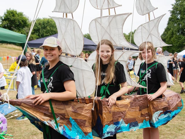 Kids created carnival art from local history. Edward Reeves Photography, Lewes