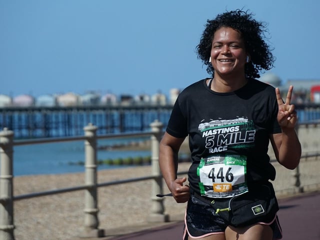 Hastings Runners taking part in the town's five-mile race