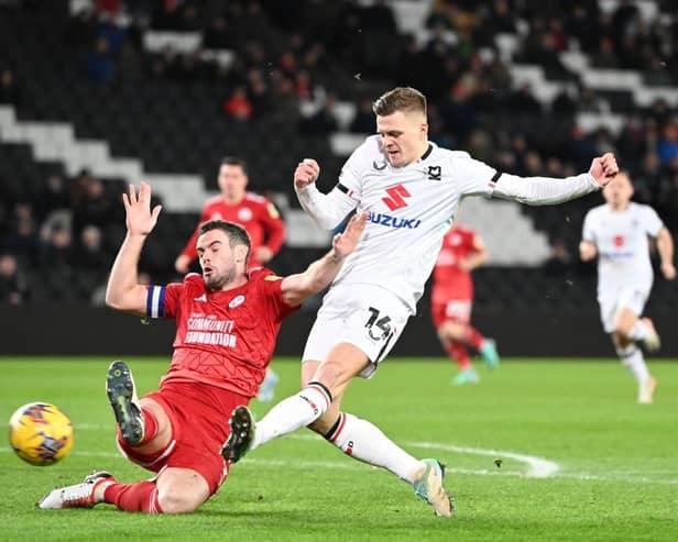 Action fromCrawley Town's trip to MK Dons. Picture: Jane Russell