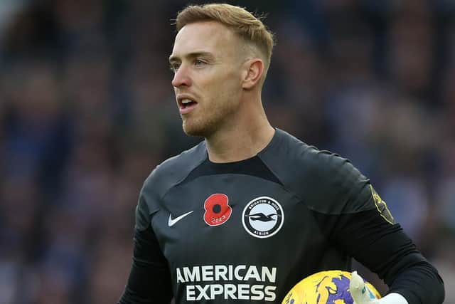 Jason Steele, 33, was one of six changes to the Brighton team that won 2-0 at Ajax in the Europa League on Thursday night. (Photo by Steve Bardens/Getty Images)