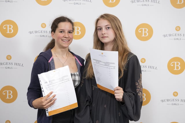 Isabella Evans and Alice Richardson. Burgess Hill Girls school receive their GCSE results. Photography by DFphotography.co.uk/ Danny Fitzpatrick