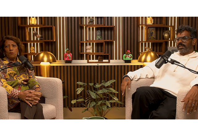 Romesh Ranganathan was speaking to his mum Shanthi during the latest episode of his podcast on Thursday (October 15) – when she reminded him of an awkward encounter at Next. Photo: The Romesh Ranganathan Show