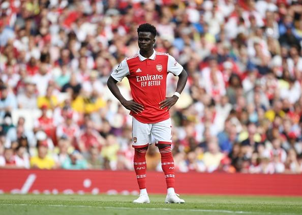 Current market value: £628.38m. Market value difference since July 2021: 27.3% (£134.91m). Most valuable player: Bukayo Saka (£58.5m).