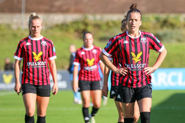 Lewes Women - pictured here at an earlier game this season - were beaten at home 1-0 by Crystal Palace | Picture: James Boyes