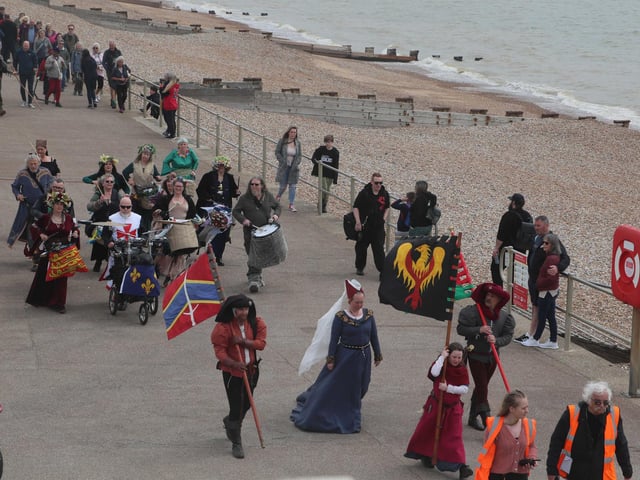 Bexhill Medieval Pageant on May 8 2023. Photo by Roberts Photographic.