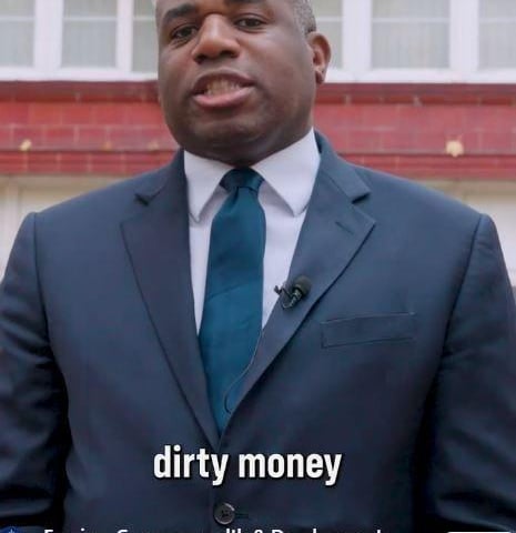 David Lammy endorsing Chambers work on the London Disused Tube Station, pictured outside Brompton Road Ghost Station