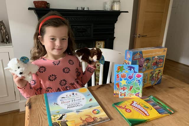 Five-year-old Sophie Store from Worthing was delighted with her prizes