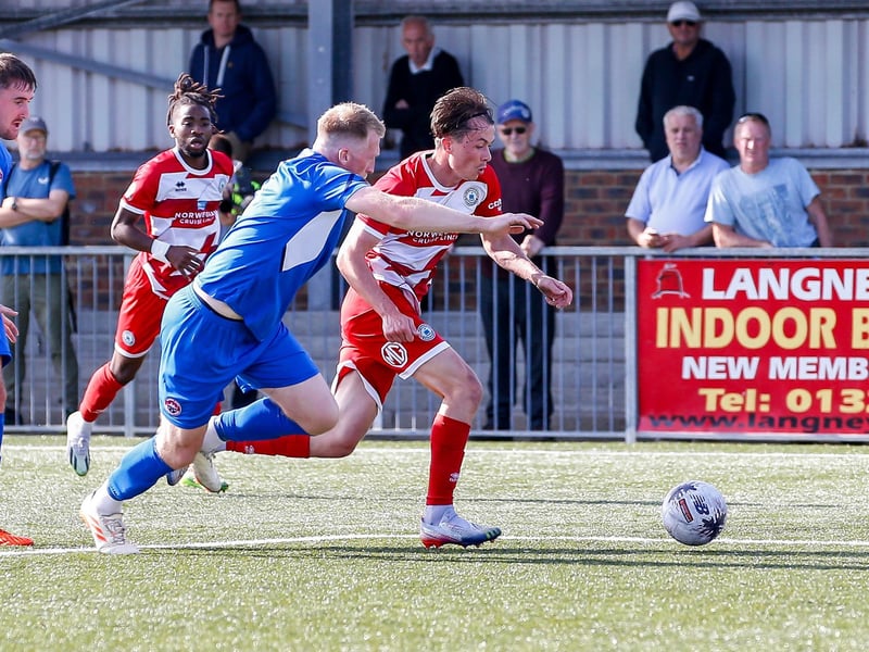 Action from Eastbourne Borough v Truro City in the National League South