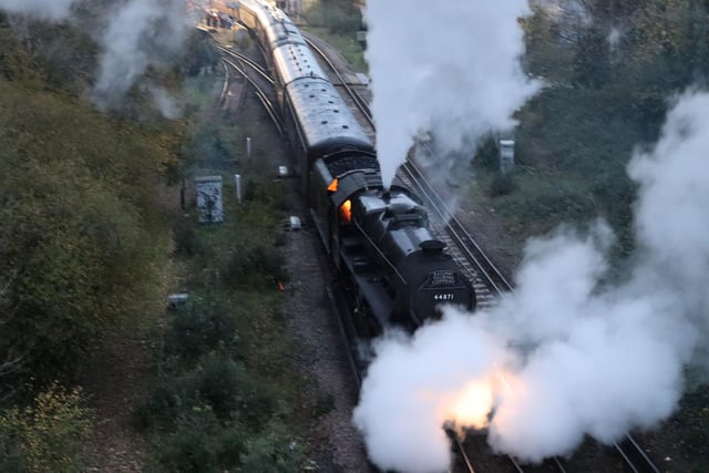The historic loco in full steam