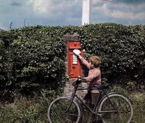 Postbox at the top of Broad Street, Icklesham, c.1928