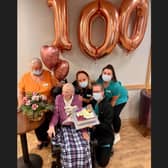 Hailsham resident celebrates her 100th birthday and says no men or alcohol is her secret - Shirley Holmes (photo from Care UK)