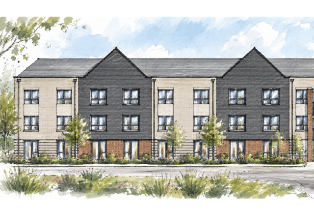 Changes to approved drawings for the Kilnwood Vale Neighbourhood Centre, in Faygate, are being sought through a planning application. (Drawing: TDC Architects)