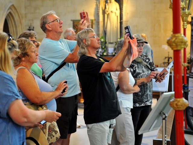 Corpus Christi Carpet of Flowers 2022 at Arundel Cathedral. Pic S Robards SR2206162