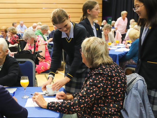 More than 120 senior citizens were treated to a summer tea party at Burgess Hill Girls on Tuesday, July 4