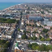 Aerial view of Worthing from 2018