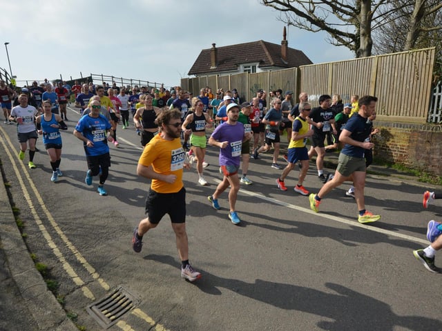 Action in the 2026 Hastings Half Marathon