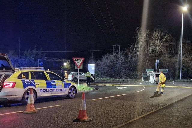 Police are appealing for information following a collision in Lower Dicker where the occupants of a vehicle fled the scene.