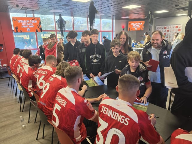 Crawley Town held a Halloween signing special where fans met the players and had their memorabilia signed