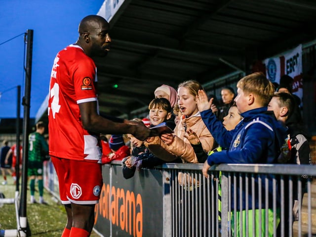 Action from Eastbourne Borough's vital win over Farnborough