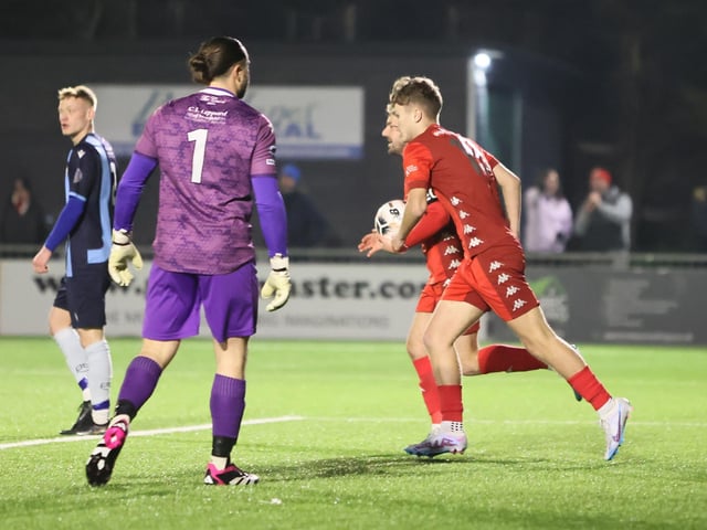 Action from Worthing FC's 6-2 Sussex Senior Cup win over Crowborough Athletic at Woodside Road