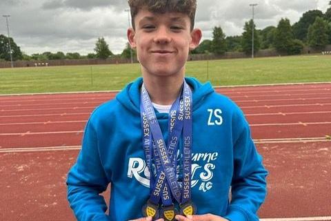 Zach Soan - U13 County Champion in 75m, 150m and Long Jump