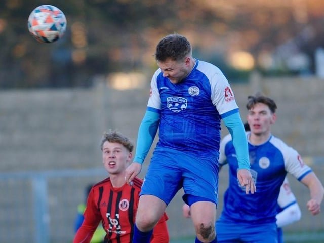 Action from Shoreham's win over AFC Varndeanians in the SCFL premier division