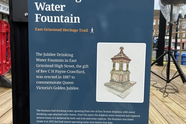 East Grinstead's drinking fountain is working once again and was officially reopened on Friday, April 19