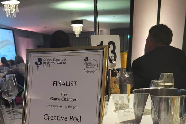 Crawley marketing agency takes home award at Sussex Chamber Business Awards 2023. Picture: Creative Pod