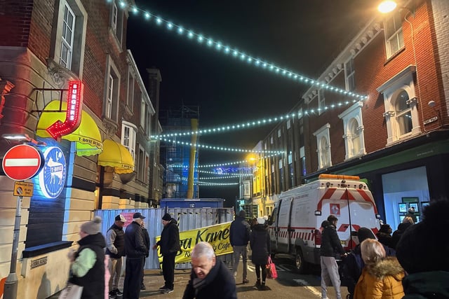 The light displays brought festive cheer to several town centre streets.