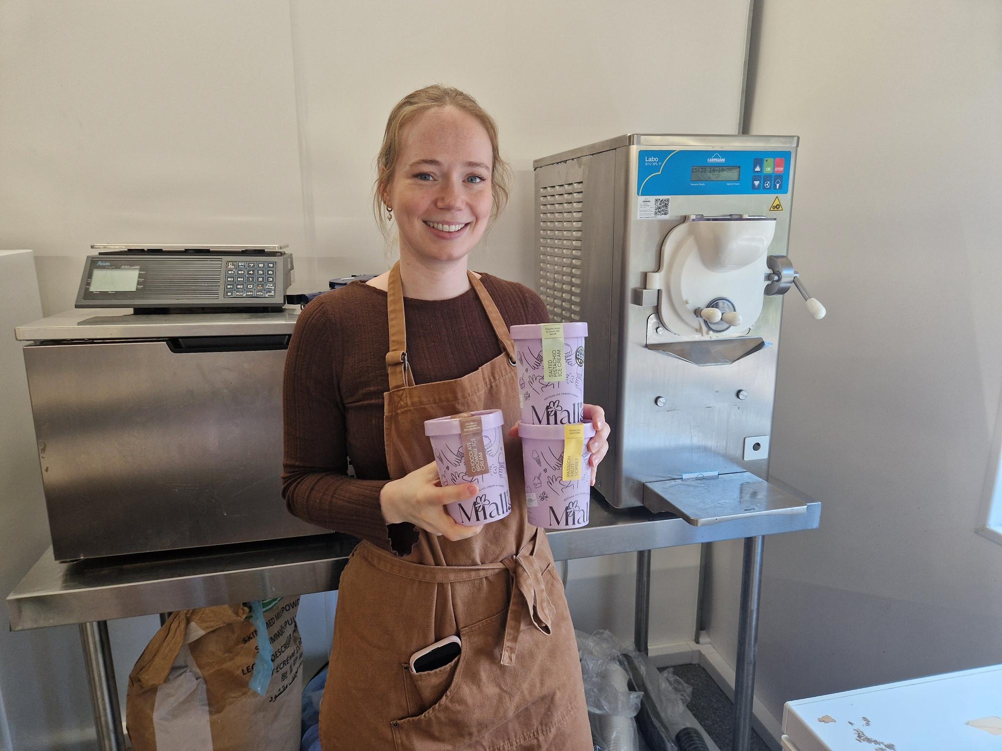 Hannah Miall runs Miall's artisan ice cream and sorbet company from East Sussex