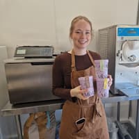 The creative woman behind a growing Sussex ice cream company has hopes to become a household name