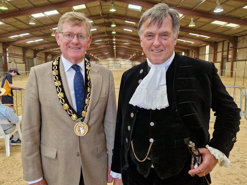 Chairman of Mid Sussex District Council Mike Kennedy with High Sheriff of West Sussex Tim Fooks