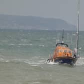 Eastbourne RNLI helping the yacht. Picture from the RNLI