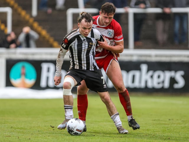 Action from Eastbourne Borough's visit to Bath City in National League South